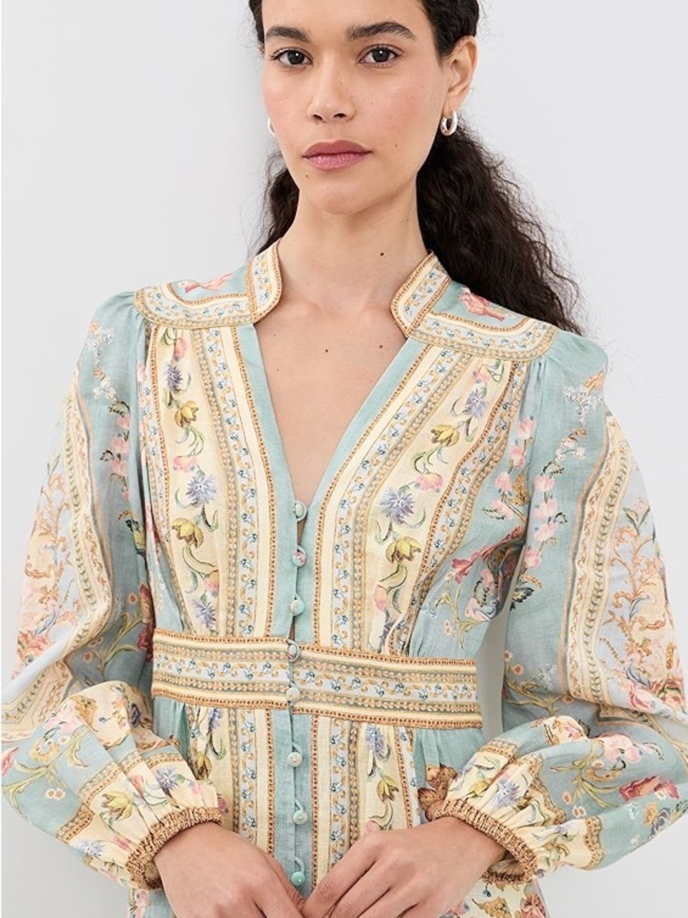 Zimmermann Roselight floral linen midi dress - Picture 5 of 16
